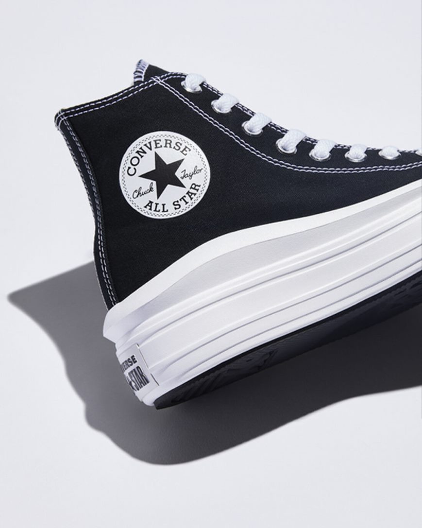 Pantofi Platforma Dama Converse Chuck Taylor All Star Move Inalti Negrii Bej Albi | RO EPSXJ890